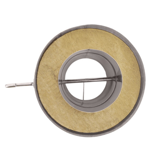 Сэндвич-шибер поворотный (AISI 430 1,00мм/0,5мм) д.130х250, L-0,2м