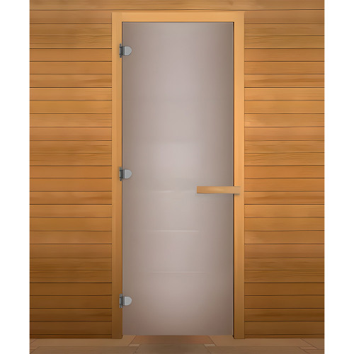 Дверь стекло  Сатин Матовая 180х70 (8мм, 3 петли 716 CR) (ОСИНА)