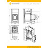 Печь ВЕЗУВИЙ Легенда 28 (270) талькохлорит 400*200*20 мм диаметр дымохода: 115 мм