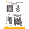 Печь ВЕЗУВИЙ Легенда Стандарт 22 (ДТ-4) диаметр дымохода: 115 мм