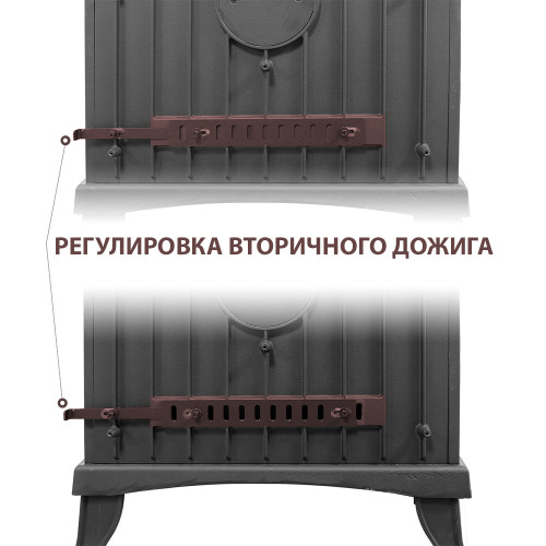 Печь-камин Везувий KZ-14SР Антрацит диаметр дымохода: 150 мм