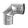 Колено нерж. (AISI 430/0,8мм) 90* 3-х секц.
