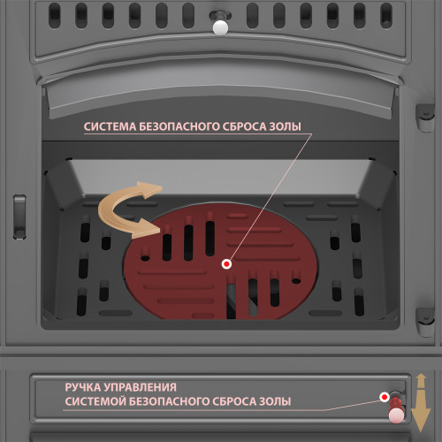 Печь-камин Везувий LV-12РS Антрацит