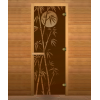 Дверь стекло Бронза Матовая БАМБУК 190х70 (8мм, 3 петли 716 GB) (ОСИНА) Пр