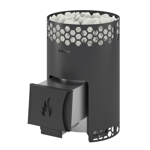 Печь для бани Везувий Чёрная Пчёлка 20 INOX