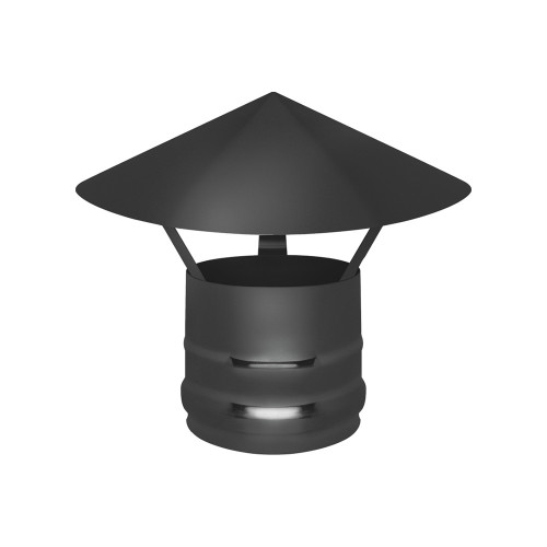 Зонт BLACK (AISI 430/0,5мм) диаметр дымохода: 120 мм