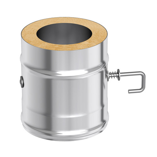Сэндвич-шибер поворотный (430 0,8мм/0,5мм) д.115х200, L-0,2м