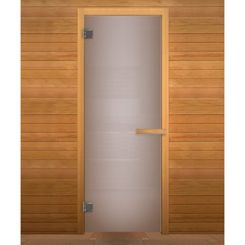 Дверь стекло  Сатин Матовая 180х70 (6мм, 2 петли 710) (ОСИНА)