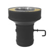 Старт-сэндвич BLACK c шибером (AISI 430/0,8мм) (ММ) диаметр дымохода: 150х250 мм