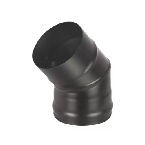 Колено BLACK (AISI 430 1,0мм) 45* 2-х секц. диаметр дымохода: 115 мм