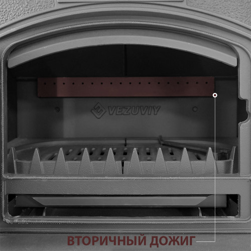 Печь-камин Везувий KZ-14Р Антрацит диаметр дымохода: 150 мм
