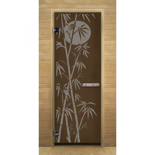 Дверь Стекло Бронза МАТОВАЯ (Бамбук) 1900х700 (коробка лиственная)