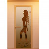 Дверь для сауны, серия "Наоми", стекло бронзовое