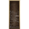 Дверь Стекло Бронза (Банька) 1900х700 (коробка лиственная)