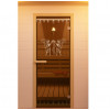 Дверь для сауны, серия "Египет", стекло бронзовое