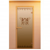 Дверь для сауны, серия "Фараон", стекло бронзовое