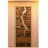 Дверь для сауны, серия "Молния", стекло бронзовое