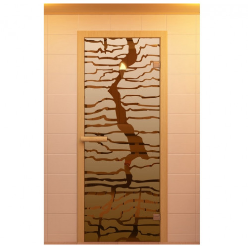 Дверь для сауны, серия "Спрайт", стекло бронзовое