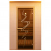 Дверь для сауны, серия "Торнадо", стекло бронзовое