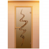 Дверь для сауны, серия "Вихрь", стекло бронзовое